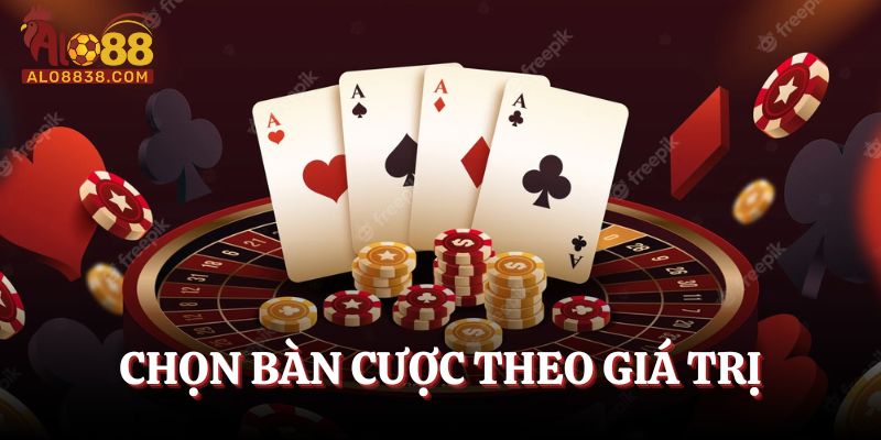Chọn bàn cược theo giá trị